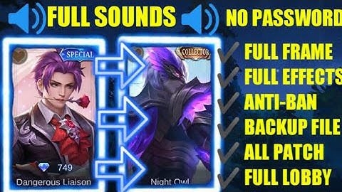 GUSION SPECIAL SKIN INTO COLLECTOR SKIN SCRIPT WITH BACKUP FILE FULL SOUNDS NO PASSWORD