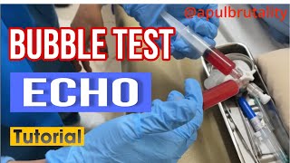 Bubble test echocardiography - transthoracal and transesophageal