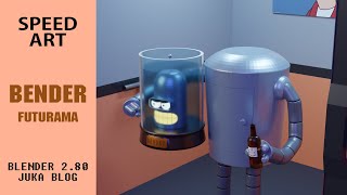 BENDER FUTURAMA | [Low Poly Blender 2.8]