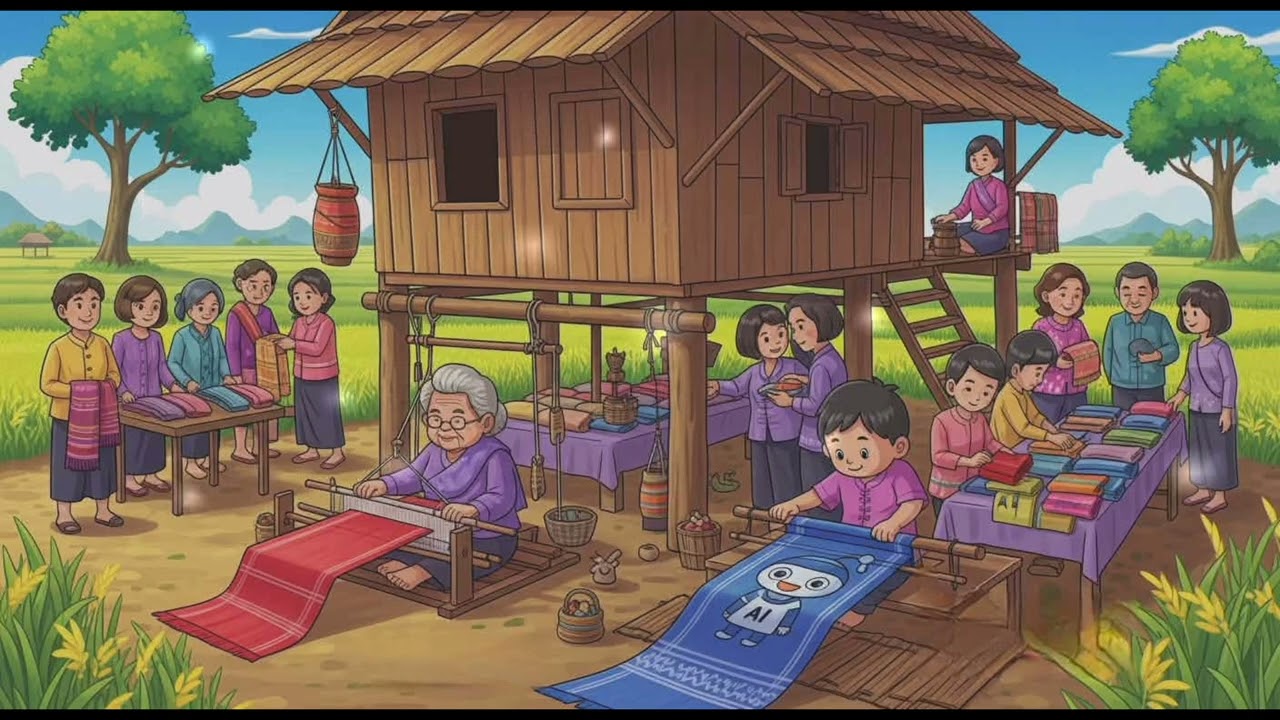 นิทานเรึ่อง ผ้าปาสีแดงนำโชก