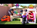 McDonalds DRIVE THRU Prank Halloween Trick Or Treat Taco Bell & Candy Kids Driving Power Wheels Cars Mp3 Song