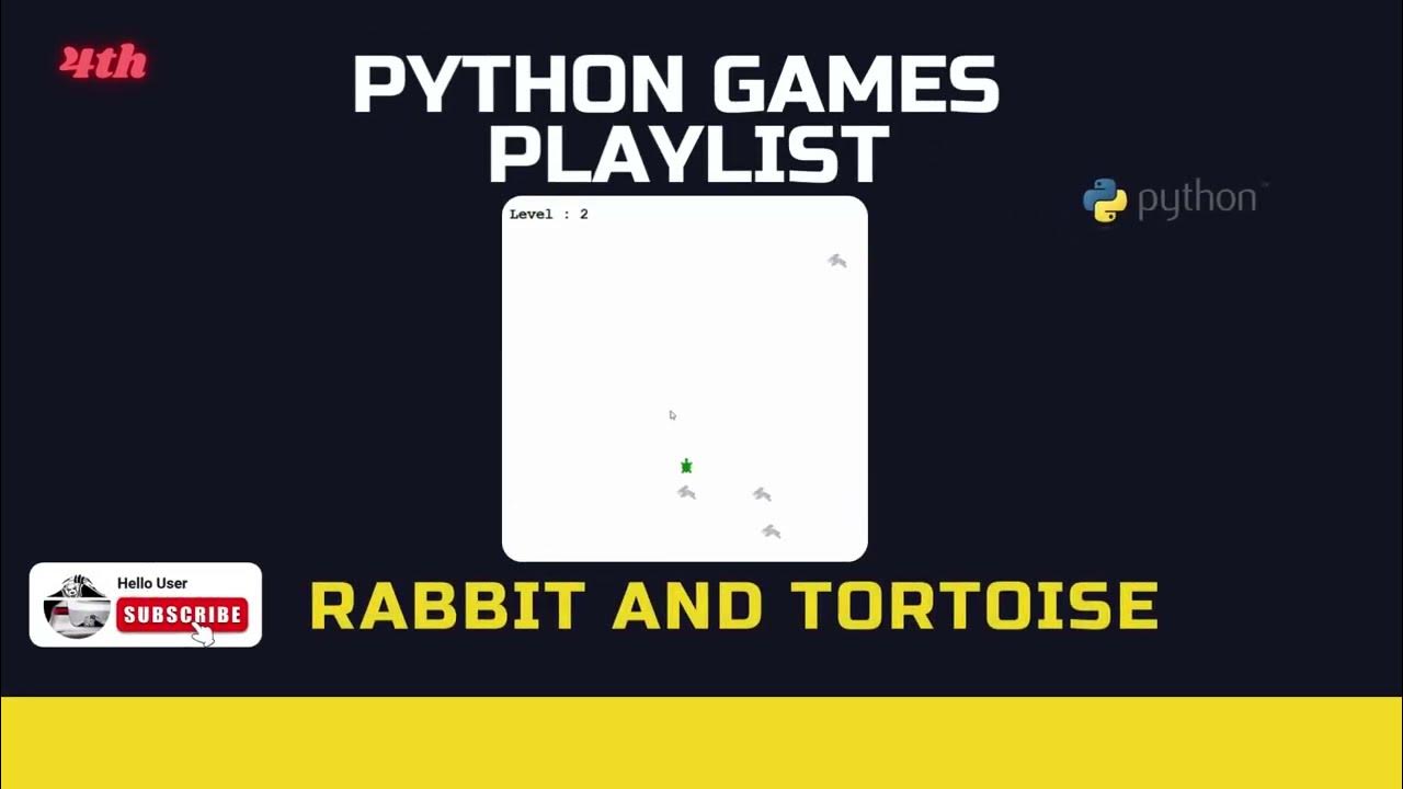 Python Road Crossing Game Tutorial | Build a Rabbit & Tortoise ...