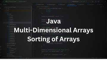 Java | Multi-dimensional Arrays | Sorting of array using in-built Method | Java Programming Tutorial