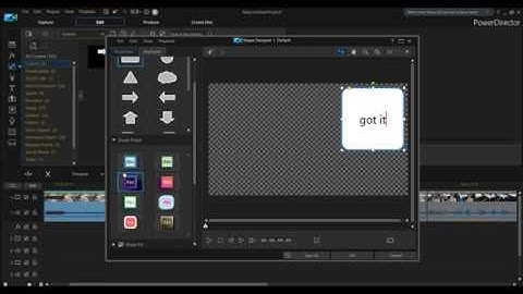 PowerDirector - Using the Shape Designer