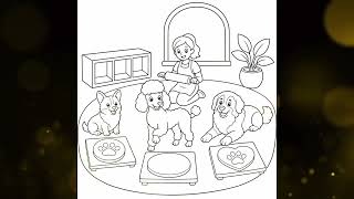 Cozy Pet Daycare Coloring Book: 50 Cute Cat & Dog Activities: Bold & Easy..