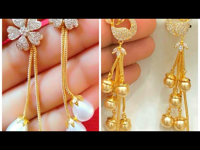 PuRui CCB Material Beads Drop Earrings for Women Fashion Gold Color  Irregular Bead Long Dangle Earrings Trendy Jewelry Gift