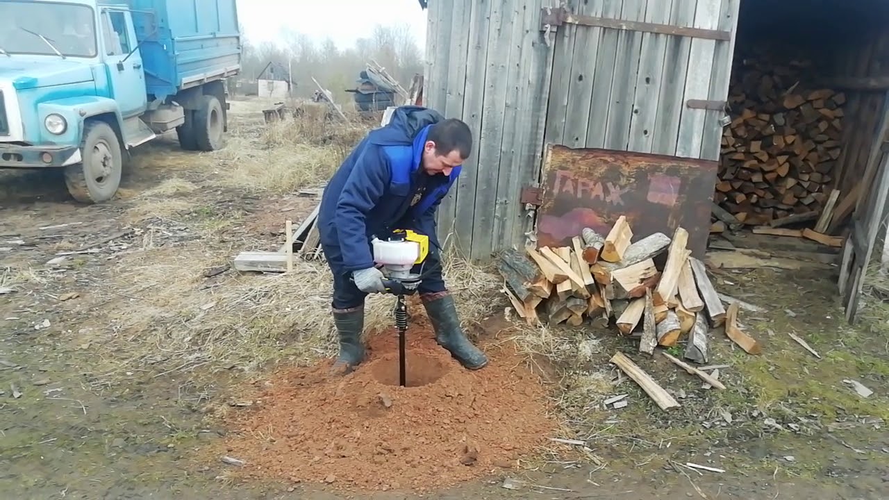 Распаковка и испытание мотобура Champion/чемпион 252. - YouTube