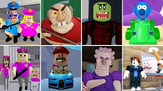 Mario Millionaire Car Run Scary Obby In The Infected School, Benny Killer Chef, Grumpy, Bruno, Gran