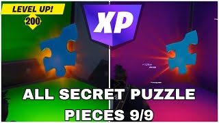 (+XP) ALL SECRET Puzzle Pieces 9/9|150 Level Parkour Deathrun Yurii|Fortnite CHAPTER 3 SEASON 3 XP