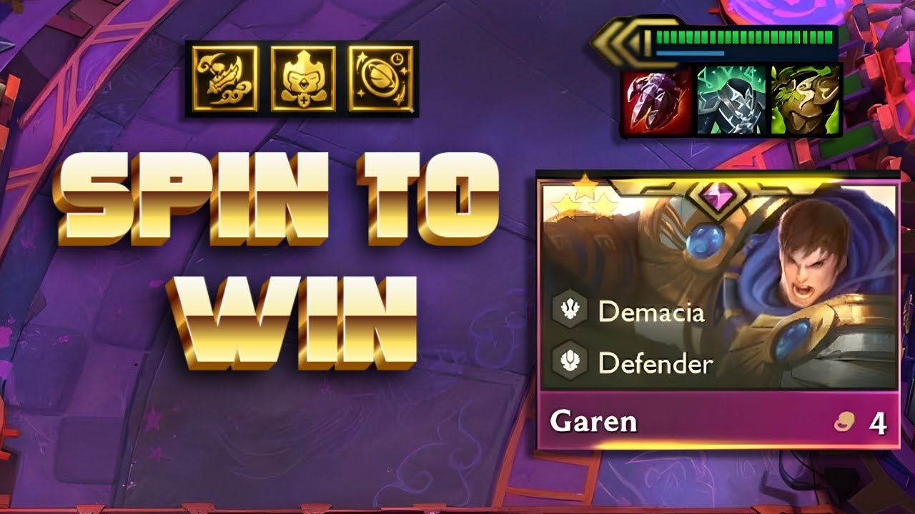 SPIN TO WIN! 3★ Garen Is Beefy — Demacia Domination (TFT Set 16)