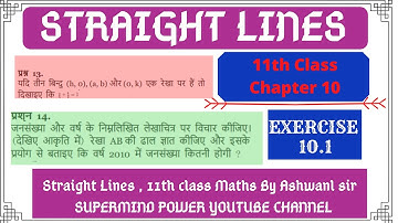 11th class maths chapter 10 straight lines exercise 10.1 Solution Q.13,and Q.14 By Ashwani sir