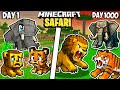 I Survived 1000 Days in a SAFARI in Minecraft