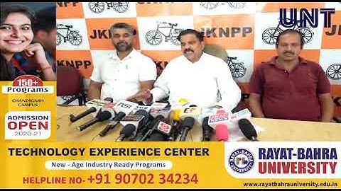 JKNPP Chairman, Harsh Dev Singh addressing a press conference at Jammu