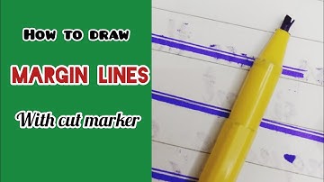 How to draw margin lines with cut marker in board exam 