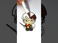Watch Me Color Chibi Harry Potter 🎨🪄 #art #harrypotter #shorts