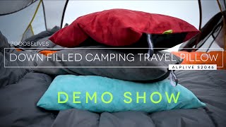 Down Filled Pillows for Camping/Travel with Washable Case AlpliveS2046
