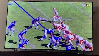 Dwayne Haskins at QB and Jabril peppers gets first pick 6 as a giant