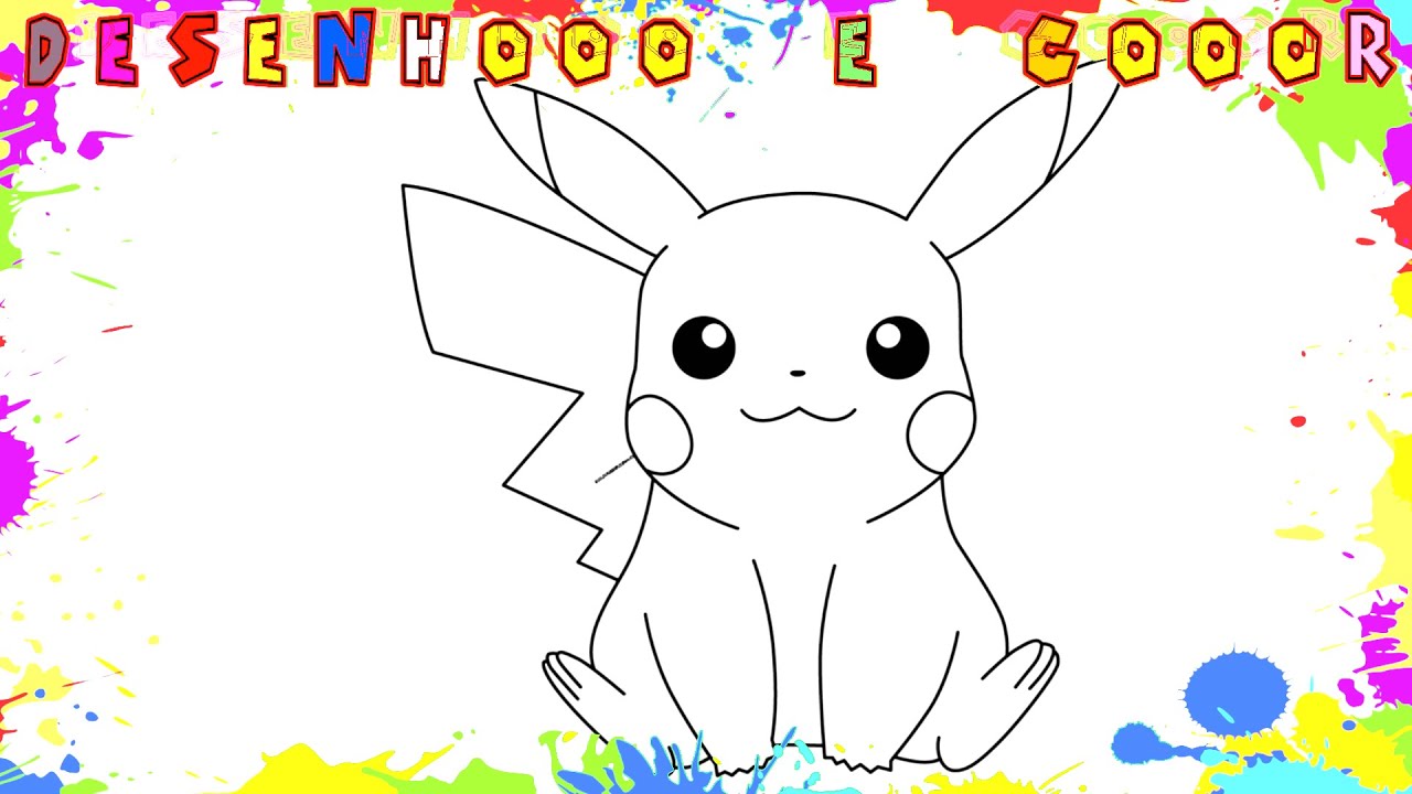 Como Desenhar o Pikachu ⚡ Desenhar e Colorir o Pikachu de POKÉMON