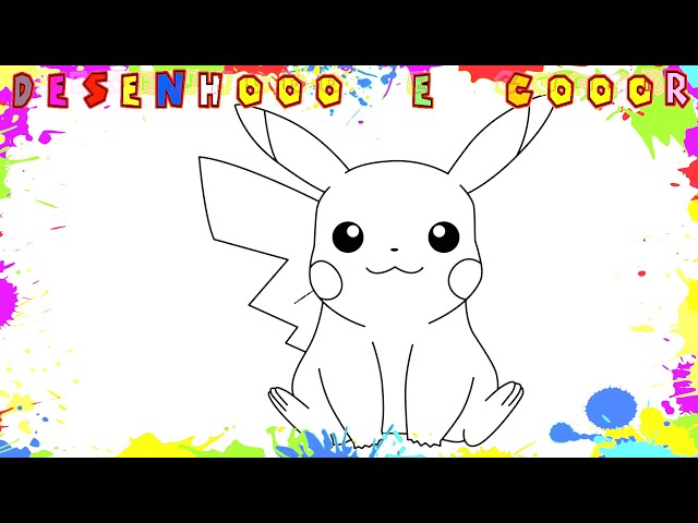 60+ Desenhos de Pikachu para imprimir e colorir - Como fazer em casa