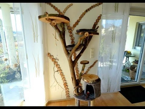 DIY : einen Katzen-Kratzbaum basteln (Making a Cat-tree) - YouTube