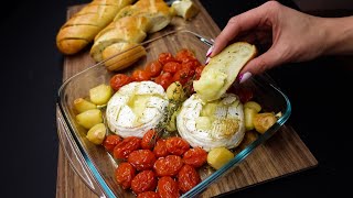: Baked Camembert with Roasted Cherry Tomatoes and garlic