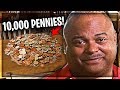 ScumBag Uses 10,000 Pennies To Buy Meals...