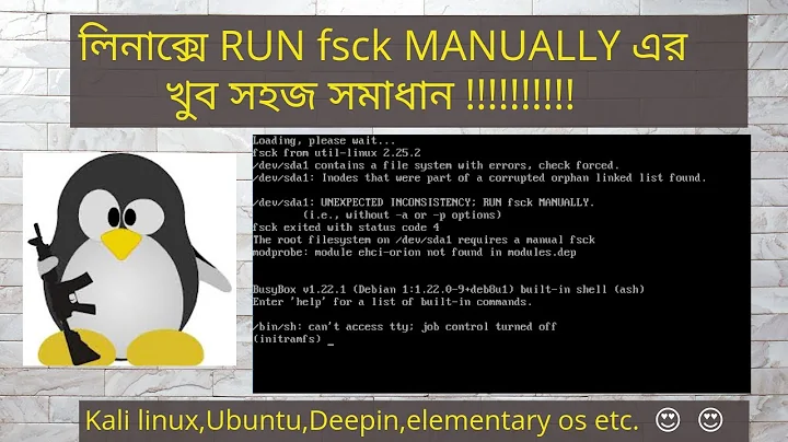 fsck error on boot: /dev/sda6: UNEXPECTED INCONSISTENCY; RUN fsck MANUALLY