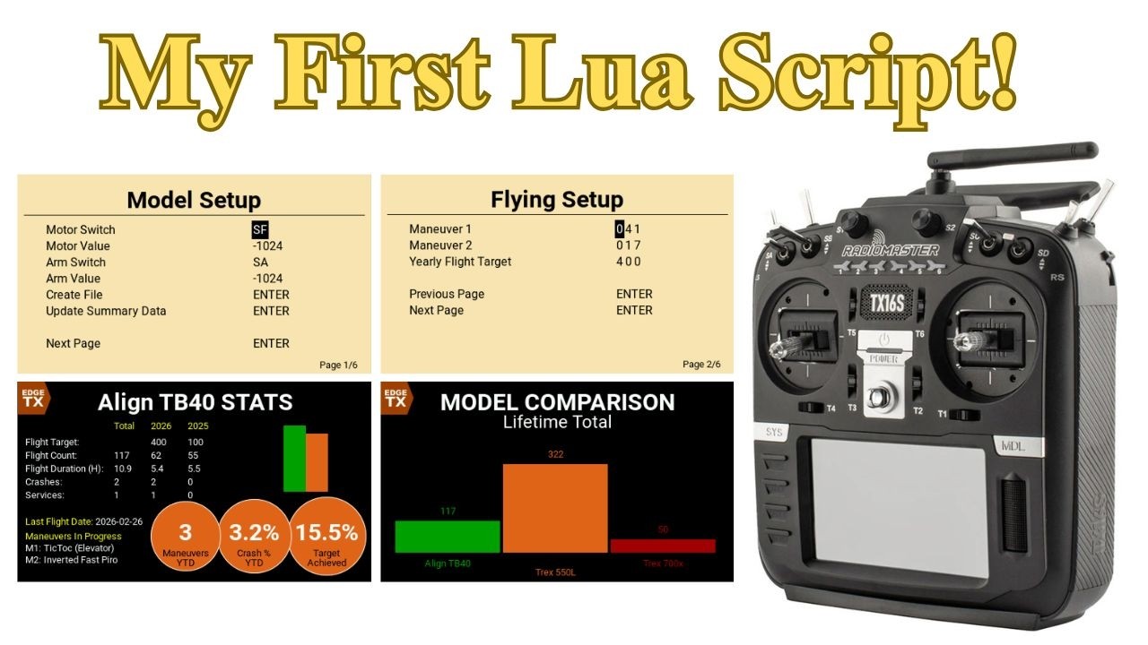 I Built a Flight Progress / Tracking Lua For Radiomaster TX16S EdgeTx ...
