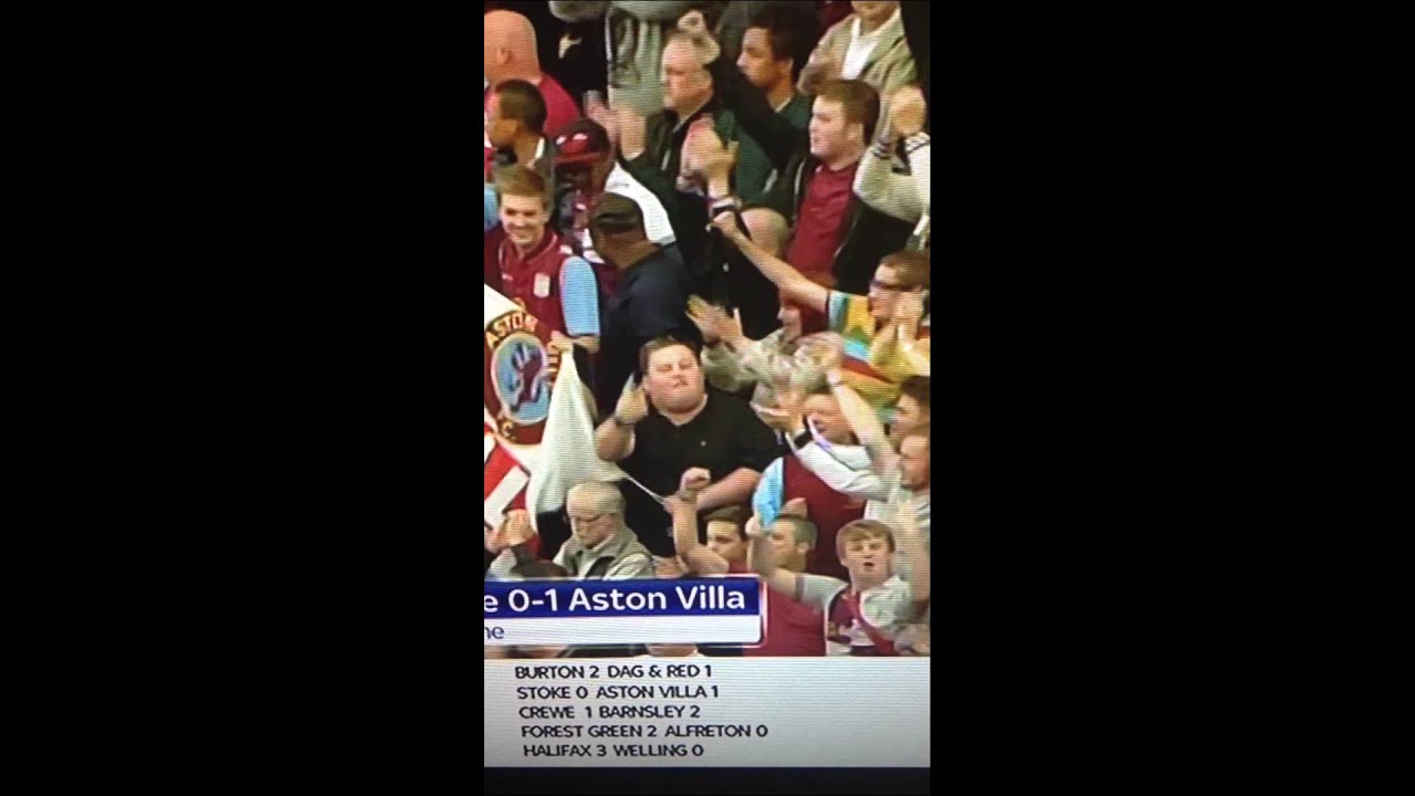 fat Aston villa fan thinking he's hard