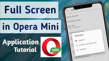 How to Set Full screen in Opera Mini App