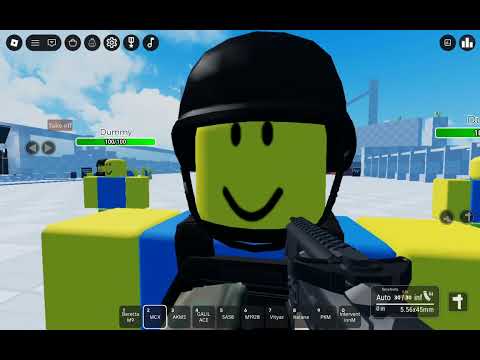 PLAYING GUN AND ARMOR TESTING SIMULATOR IN ROBLOX