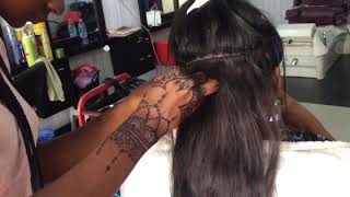 INDIVIDUAL TRACKS INSTALLED | SEW IN INDIVIDUAL ROW EXTENSION WITH BRAIDS