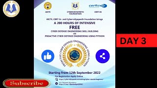 Proactive Cyber Defense Engineering Using Python By Cybervidyapeeth with AICTE & CERT.IN - Day 3