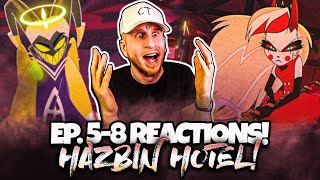 I FINALLY FINISHED HAZBIN HOTEL 🥵 | E5-E8 REACTION!