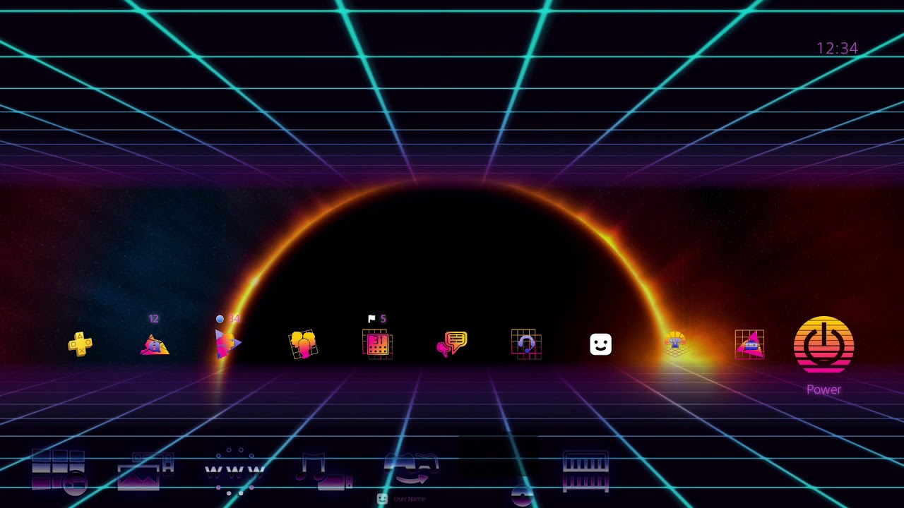 Synthwave Eclipse Dynamic Theme