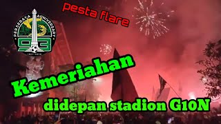 Bonek merayakan ultah persebaya ke 93 didepan stadion G10N//part2