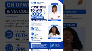 Position To Win Jobs on Upwork & Via Cold Email Webinar