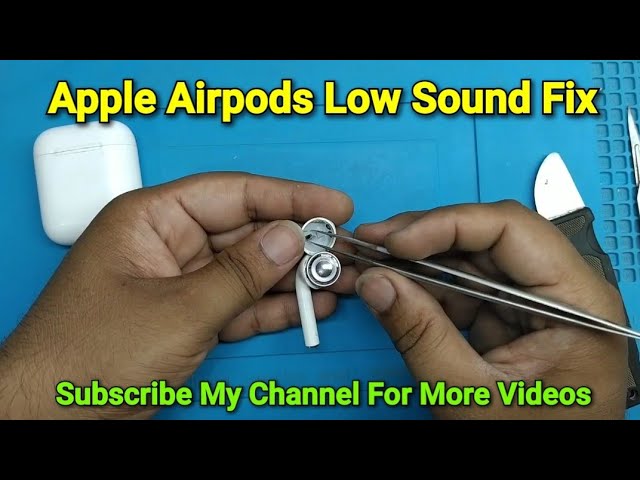 anklageren skræmt elite Apple Airpods Very Low Sound Fix Due To Net Stucked On Speaker - YouTube