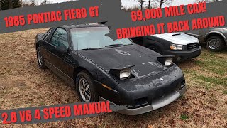 Amazing Find! 1985 Pontiac Fiero GT 69,000 mile car!! Lets get her back to mint! 6cyl 4 speed manual
