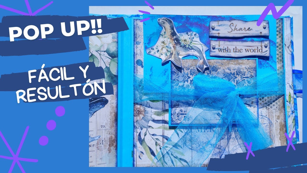 POP UP !! Tutorial Fácil y muy resultón #stamperia #popup #popupcard #scrapbooking