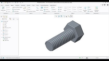 How to draw " BOLD " in 3D using creo #basic creo parts #creo parametric