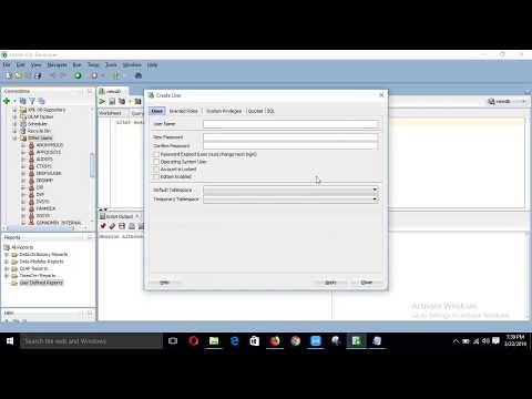 create user on Oracle 12c from SQL Developer