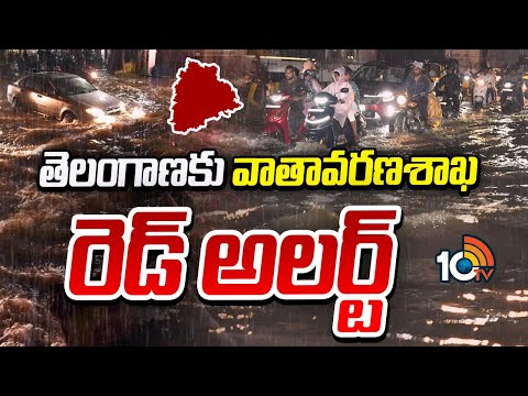 Red Alert To Telangana | TG Weather Report | TG Rains | తెలంగాణకు వాతావరణశాఖ రెడ్ అలర్ట్ | 10TV - 10TVNEWSTELUGU