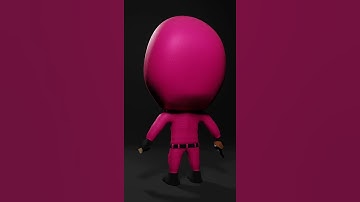 Chibi Pink Soldier | Squid Game | Simple Animation | Ryolfz #shorts #blender3d