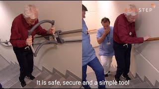 Stair training with the AssiStep stair walker - Greverud nursing home (English)