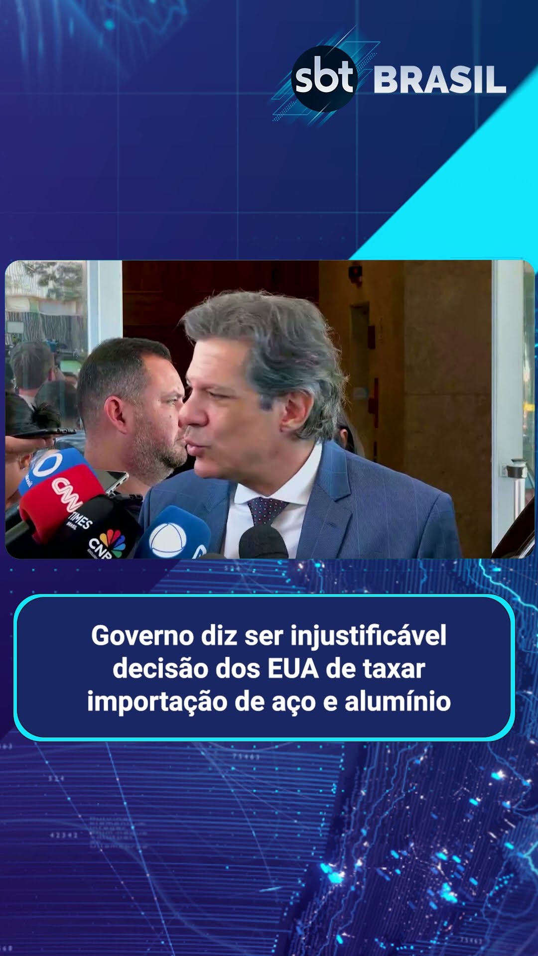 Governo diz ser injustificável decisão dos EUA em taxar aço e alumínio | SBT Brasil (12/03/25)