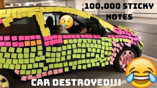 100,000 STICKY NOTES PRANK ON BOYFRIEND! (GONE WRONG)