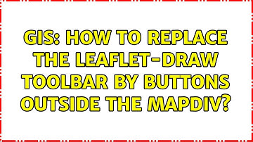 GIS: How to replace the leaflet-draw toolbar by buttons outside the mapDiv?