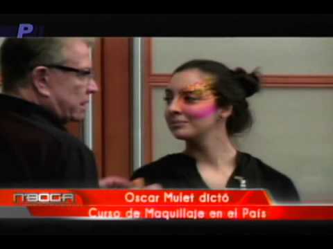 Oscar Mulet dictó curso de maquillaje en el país