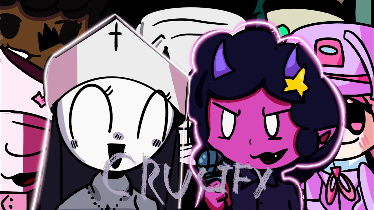 CRUCIFY BUT EVERY OPPONENT TURN A DIFFERENT CHARACTER SINGS IT | FNF ANIMATION